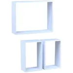 Möbelix Wandregal Nizza B: 23 - 50 cm Weiß 3-teilig