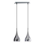 Möbelix Hängeleuchte Style H: 140 Cm 2-Flammig Chromfarben