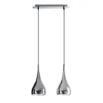 Möbelix Hängeleuchte Style H: 140 Cm 2-Flammig Chromfarben