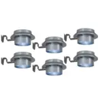 M&ouml;belix 6 X Solarleuchte Grau H: 12 cm