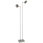 Möbelix LED-Stehlampe dimmbar Braun/Chrom Schwenkbar