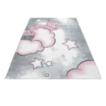 Möbelix Kinderteppich Bär Grau/weiß/pink Kids 80x150 Cm