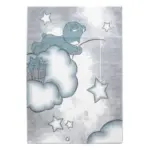 Möbelix Kinderteppich Bär Blau/Grau/ Weiß Kids 120x170 cm