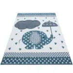 Möbelix Kinderteppich Elefant Blau/grau/weiß Kids 80x150 Cm