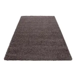 Hochflor Teppich Taupe Life 120x170 Cm