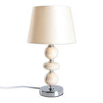 Möbelix Tischlampe Chromfarben/beige Mit Kippschalter