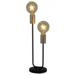 Möbelix Tischlampe Schwarz/Gold ohne Schirm
