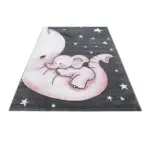Möbelix Kinderteppich Elefant Grau/weiß/pink Kids 80x150 Cm