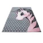 Möbelix Kinderteppich Einhorn Grau/weiß/pink Kids 80x150 Cm