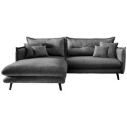 Ecksofa Lazio Mit Kissen Textil Grau