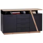 M&ouml;belix Kommode Mit Soft-close B: 150 Cm Maxi, Grau/eiche Dekor