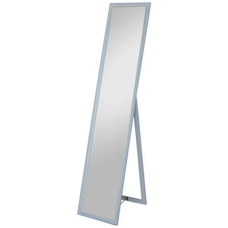 Standspiegel Pisa Rechteckig 34x160cm Wei&szlig;/Silber