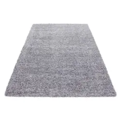 Hochflor Teppich Hellgrau Life 240x340 Cm