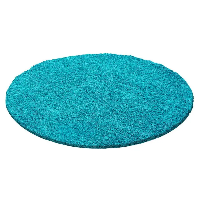 Hochflor Teppich Türkis Life Rund Ø 200 cm