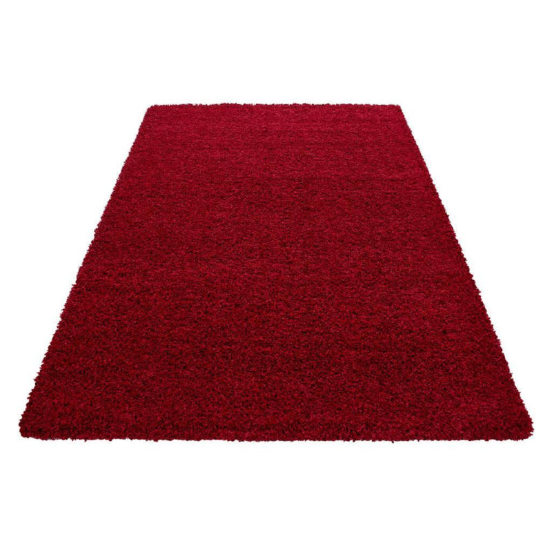 Hochflor Teppich Rot Life 80x250 cm