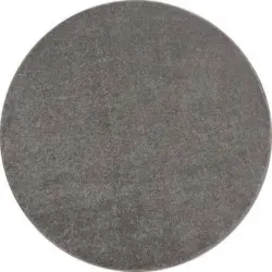 Hochflor Teppich Beige Ata Rund &Oslash; 200 cm