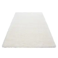 Hochflor Teppich Creme Life 100x200 cm