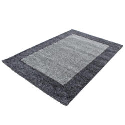 Hochflor Teppich Grau Life 120x170 cm