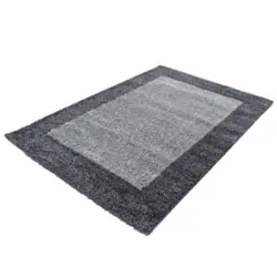 Hochflor Teppich Grau Life 300x400 cm