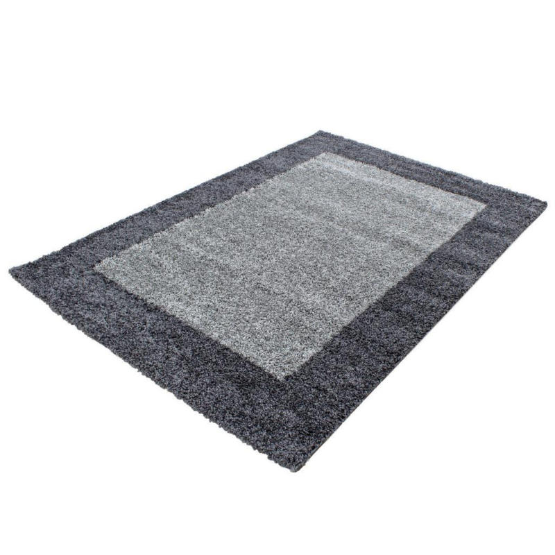 Hochflor Teppich Grau Life 240x340 cm