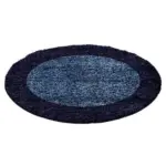 Möbelix Hochflor Teppich Dunkelblau Life Rund Ø 200 Cm
