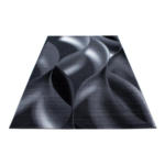 Möbelix Webteppich Schwarz Naturfaser Plus Black 160x230 cm