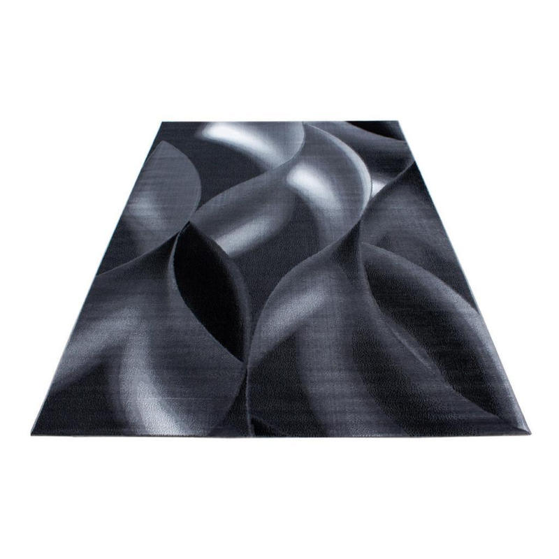 Webteppich Schwarz Naturfaser Plus Black 160x230 cm