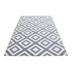 Webteppich Grau Naturfaser Plus Grey 120x170 cm