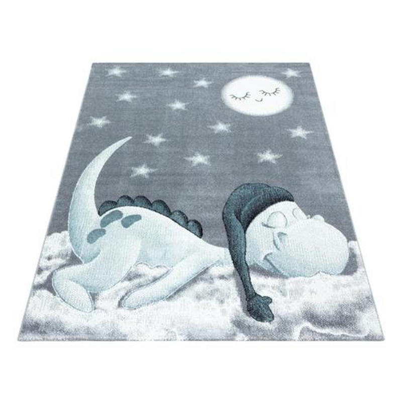 Kinderteppich Dinosaurier Blau Bambi 80x150 cm