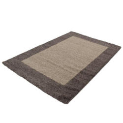 Hochflor Teppich Taupe Life 100x200 Cm