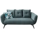 Möbelix 2,5-sitzer-sofa Baggio Mit Kissen Blau/grün
