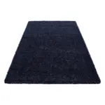 Möbelix Hochflor Teppich Dunkelblau Life 100x200 Cm