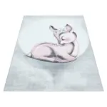 Möbelix Kinderteppich Rehkitz Pink Bambi 80x150 Cm