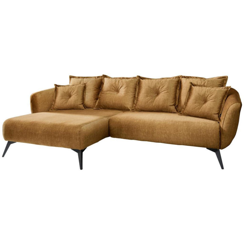 Ecksofa Baggio Mit Kissen Textil Gelb