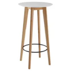 Stehtisch Rund Wohnling 60x110x60 Cm Wei&szlig;