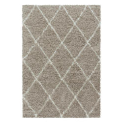 Hochflor Teppich Beige Alvor 140x200 cm