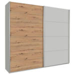 Möbelix Schwebetürenschrank 226 Cm Feldkirch 8, Grau/eiche Dekor
