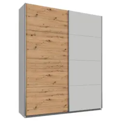 Schwebet&uuml;renschrank 181 Cm Feldkirch 8, Grau/eiche Dekor