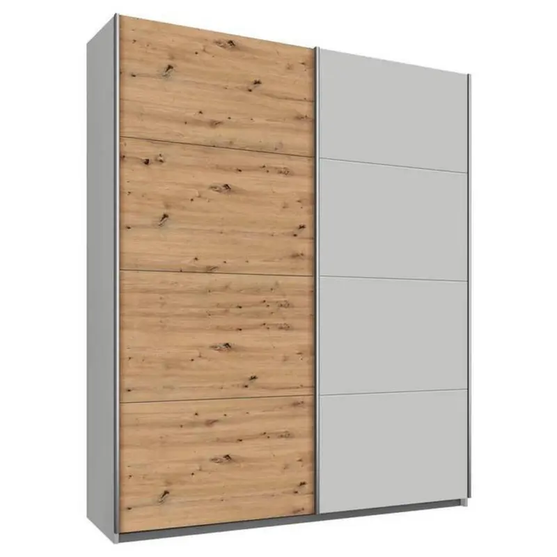 Schwebet&uuml;renschrank 181 Cm Feldkirch 8, Grau/eiche Dekor