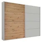 M&ouml;belix Schwebet&uuml;renschrank 271 Cm Feldkirch 8, Grau/eiche Dekor