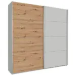 M&ouml;belix Schwebet&uuml;renschrank B: 226 Cm Feldkirch, Grau/eiche Dekor