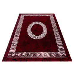 Webteppich Rot/weiß Naturfaser Plus 160x230 Cm