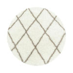 Möbelix Hochflor Teppich Creme Alvor Rund Ø 120 Cm