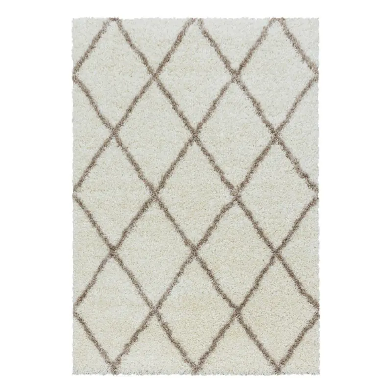 Hochflor Teppich Creme Alvor 240x340 cm