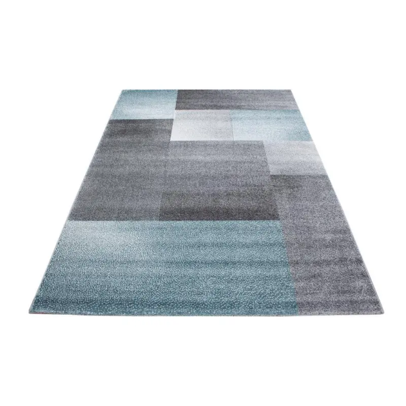 Webteppich Blau Naturfaser Lucca 160x230 cm
