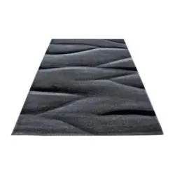 Webteppich Schwarz Naturfaser Lucca 200x290 cm