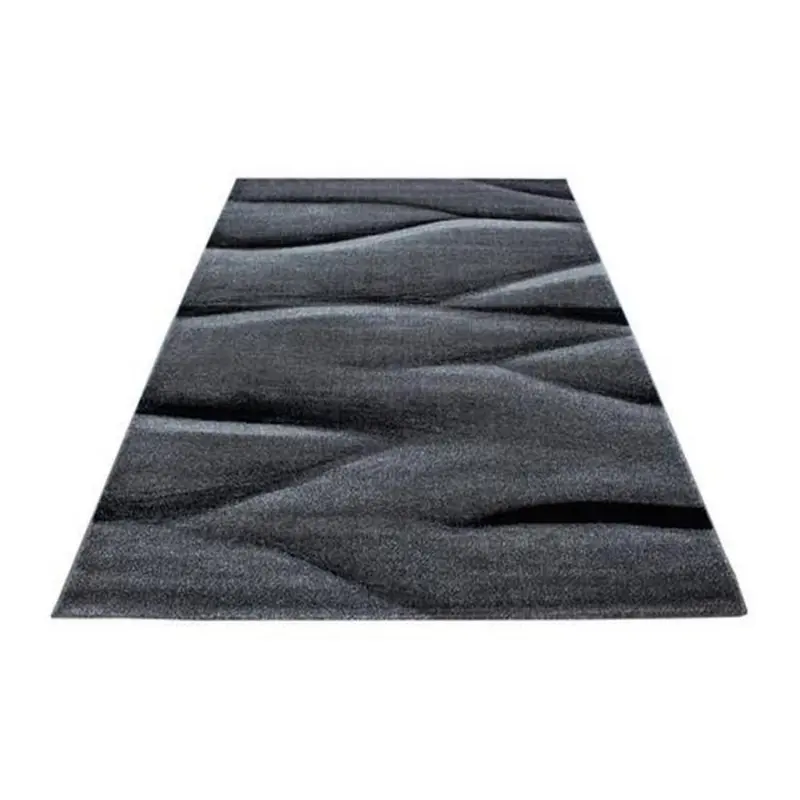 Webteppich Schwarz Naturfaser Lucca 200x290 cm