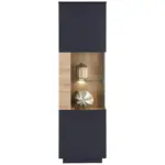 Möbelix Vitrine Denver B: 60 Cm Grau/eiche Dekor