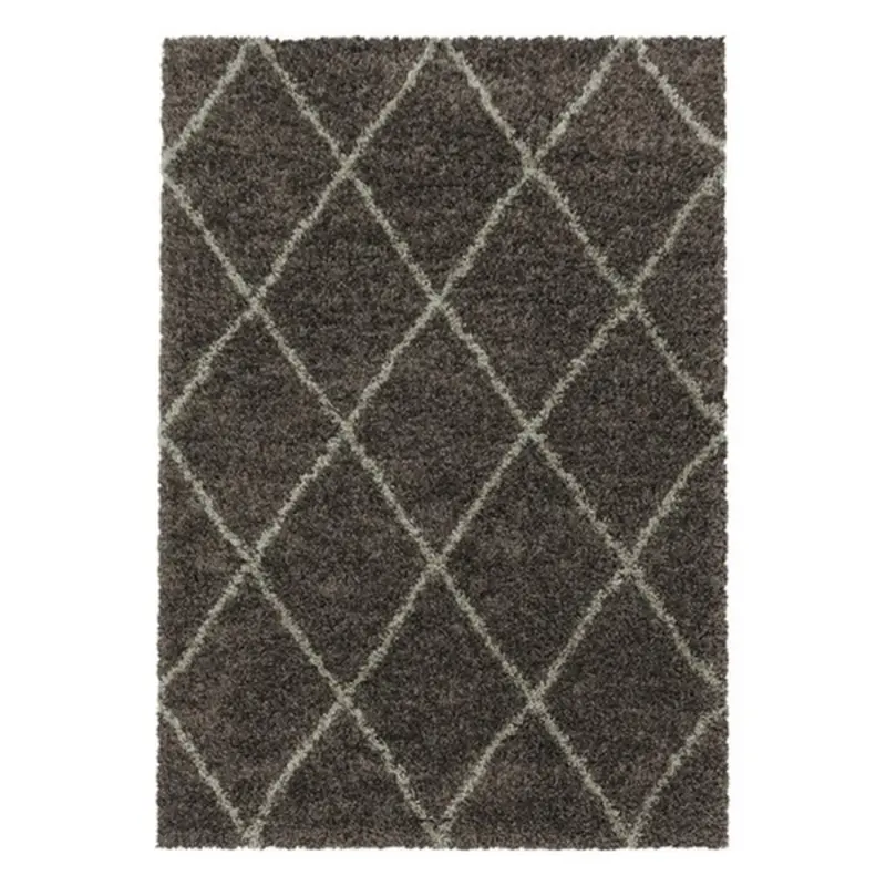 Hochflor Teppich Taupe Alvor 160x230 cm