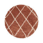 Möbelix Hochflor Teppich Terra Cotta Alvor Rund ⌀ 200 cm